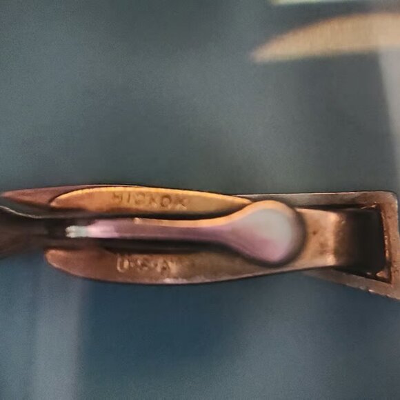 VINTAGE Rifle Tie Clip Hickok / Retro Rifle Tie Clip Stamped Hickok / Hickok 3” - Picture 2 of 6